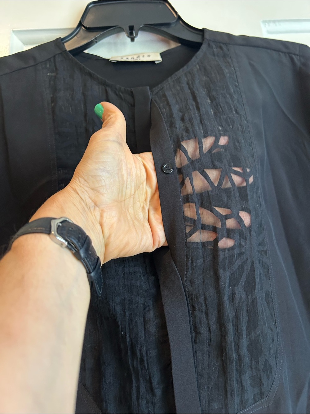 SANDRO button front blouse. - Picture 4 of 7